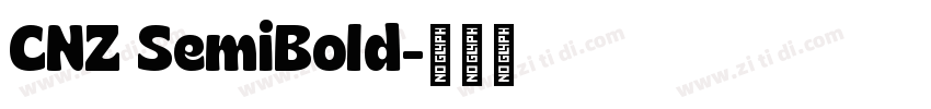 CNZ SemiBold字体转换